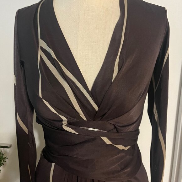 ISSA LONDON Silk Knee Length Dress Size 2 - Picture 2 of 8